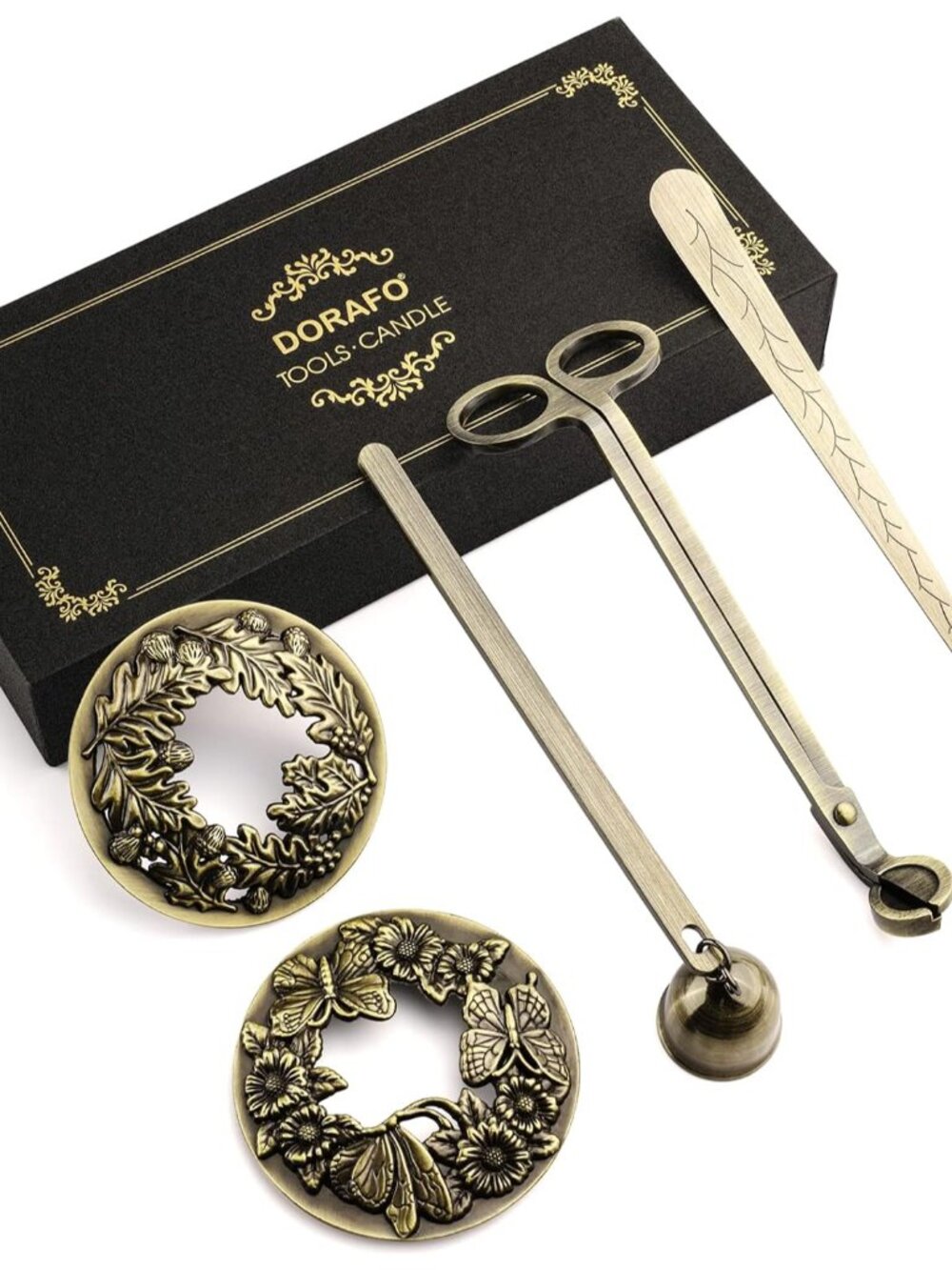 5 Pieces Candle Care Kit with Gift Box, Including Wick Trimmer、Candle Snuffer、2